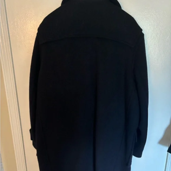 Burberry Black Men's Wool Over Coat